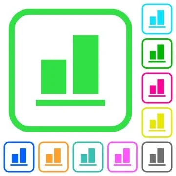 Align to bottom vivid colored flat icons icons Illustrazione stock