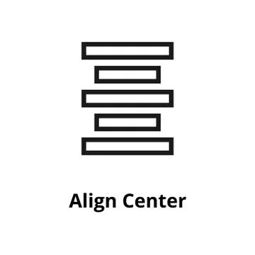 Align Center Line Icon Stock Illustration