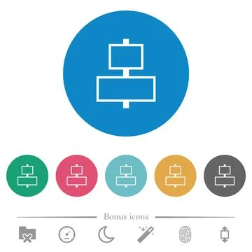 Align to center outline flat round icons イラスト素材