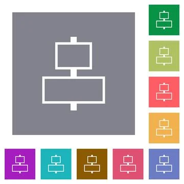 Align to center outline square flat icons イラスト素材