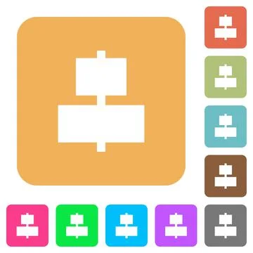 Align to center rounded square flat icons イラスト素材
