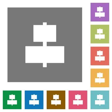 Align to center square flat icons イラスト素材