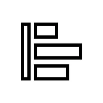 Align &amp; Distribute Objects Icon Stock Illustration