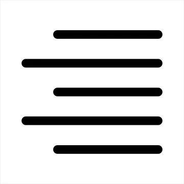 Align glyph icon vector illustration isolated on white background Stock Illustration