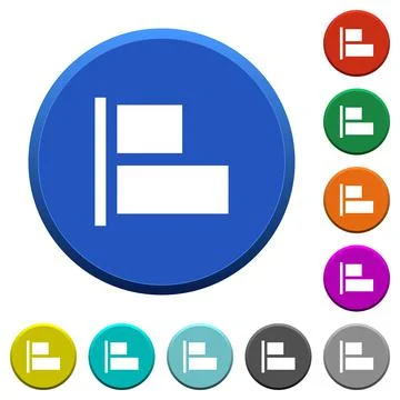 Align to left beveled buttons イラスト素材