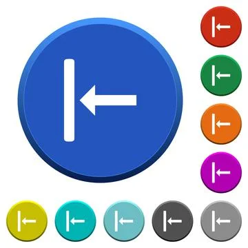 Align to left beveled buttons Stock Illustration
