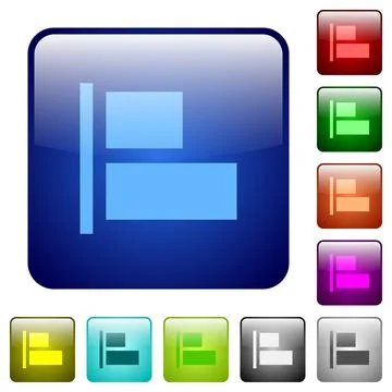 Align to left color square buttons Stock Illustration