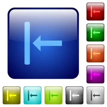 Align to left color square buttons 스톡 일러스트