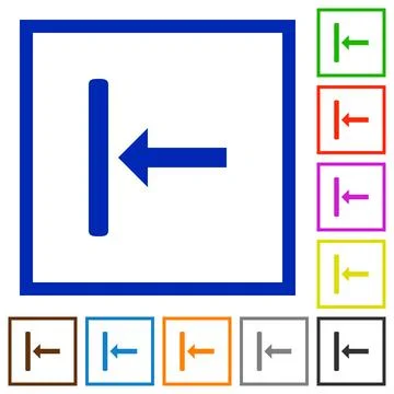 Align to left flat framed icons イラスト素材