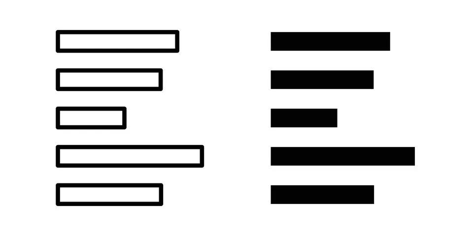 Align left icon concept. best for web design Stock Illustration