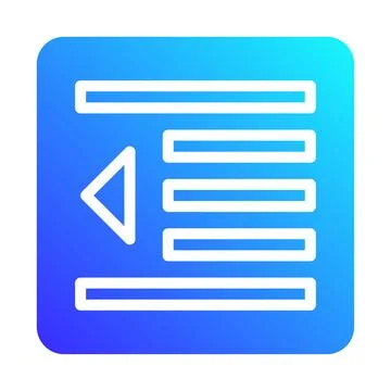 Align Left Icon for User Interface Design Use Stock Illustration