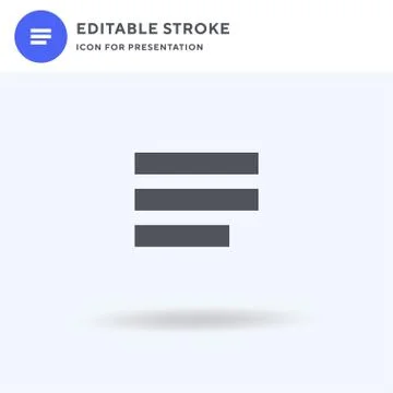 Align Left icon vector, filled flat sign, solid pictogram isolated on white Stock Illustration