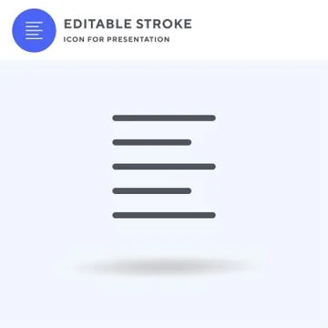 Align Left icon vector, filled flat sign, solid pictogram isolated on white Illustrazione stock