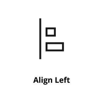 Align Left Line Icon Illustrazione stock
