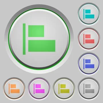 Align to left push buttons Stock Illustration