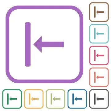 Align to left simple icons Stockillustratie