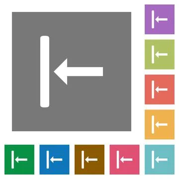 Align to left square flat icons イラスト素材