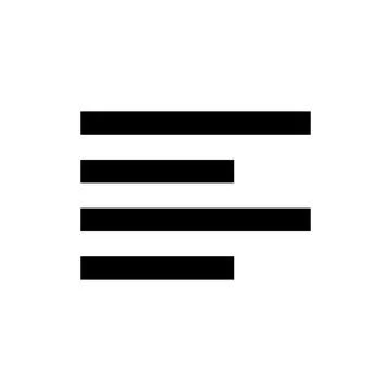 Align left text icon isolated on transparent background Stock Illustration
