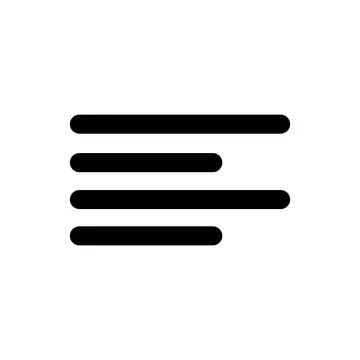 Align Left Text Icon for User Interface Design and Web Navigation Stock Illustration