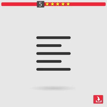 Align left vector icon Illustrazione stock