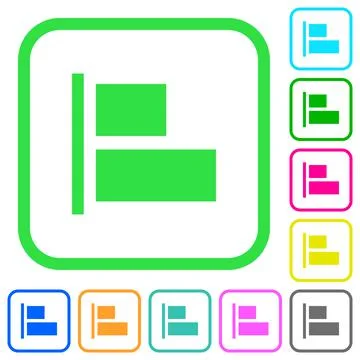 Align to left vivid colored flat icons icons Stockillustratie