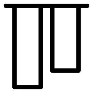 Align line icon vector illustration isolated on white background 스톡 일러스트