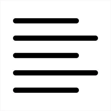 Align line icon vector illustration isolated on white background Stock Illustration