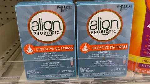 Align Probiotic Digestive De-Stress Stock Footage 169578571