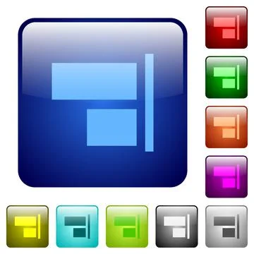 Align to right color square buttons 스톡 일러스트