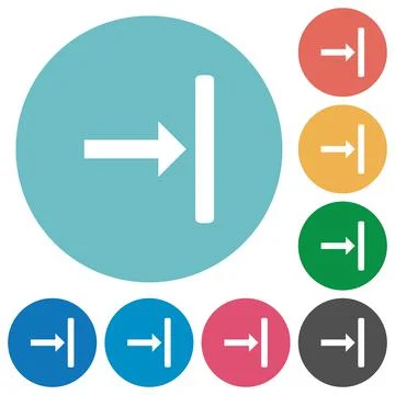 Align to right flat round icons 스톡 일러스트
