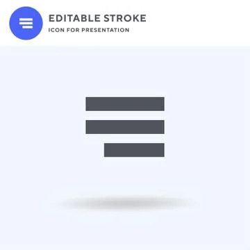 Align Right icon vector, filled flat sign, solid pictogram isolated on white, Stockillustratie