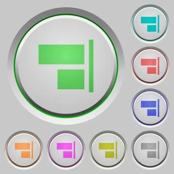 Align to right push buttons 스톡 일러스트
