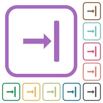 Align to right simple icons Stock Illustration