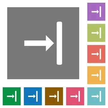 Align to right square flat icons イラスト素材
