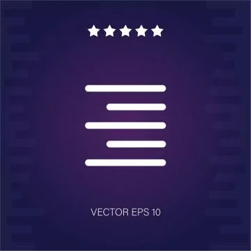 Align right vector icon Stock Illustration