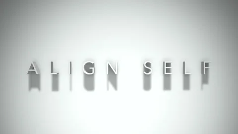 Align self 3D title animation with shadows on a white background Video stock 297800301