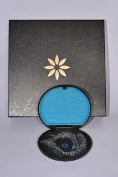 Align Technology Invisalign aligners in a case. Stock Photos