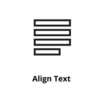 Align Text Line Icon Stock Illustration