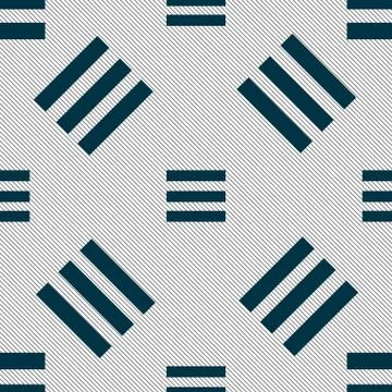 Align text to the width icon sign. Seamless pattern with geometric texture. V Stock Illustration