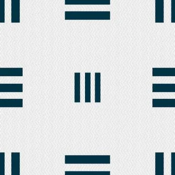 Align text to the width icon sign. Seamless abstract background with geometric s Illustrazione stock