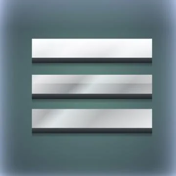 Align text to the width icon symbol. 3D style. Trendy, modern design with space Stock Illustration