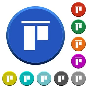 Align to top beveled buttons イラスト素材