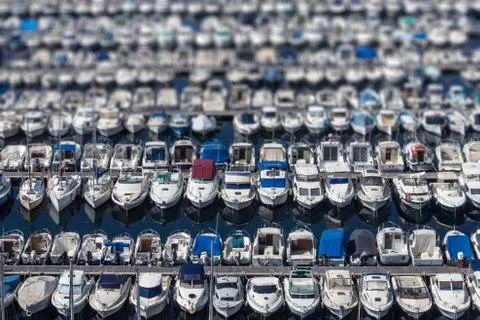 Aligned boats Stock Photos