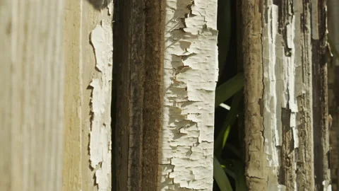 Aligned old weathered wooden frames 4K video Stock Footage 156480327