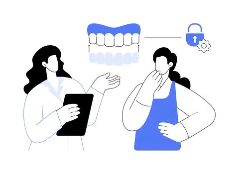 Aligners abstract concept vector illustration. Stock Illustration