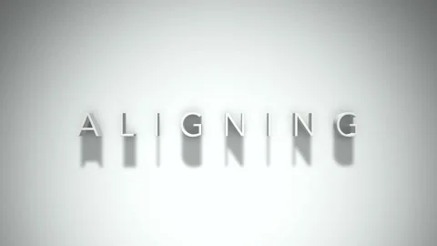 Aligning 3D title animation with shadows on a white background Video stock 297510940
