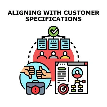 Aligning with customer specifications concept vector illustration イラスト素材