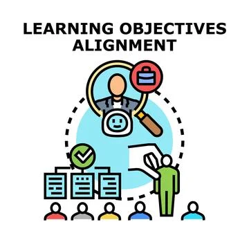 Aligning learning objectives for talent development and educational goals Stock Illustration