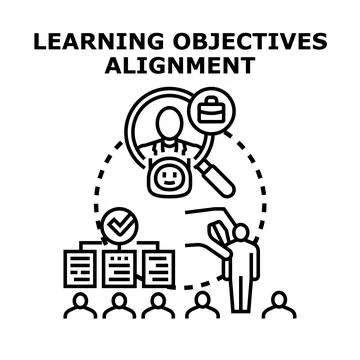 Aligning learning objectives for talent development and educational goals Stock Illustration