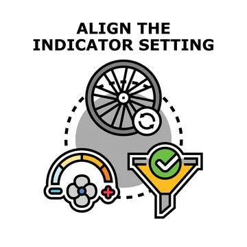 Aligning settings and parameters for optimal performance Stock Illustration